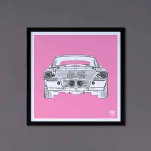 Ford Mustang GT500 Print Ford Wall Art, Ford Mustang Wall Art, Ford Mustang gifts, Muscle Car Print, Ford Wall Decor, Classic Car print image 9