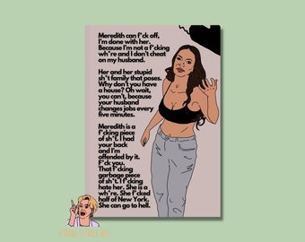 Lisa Barlow Hot Mic Monologue - RHOSLC - Real Housewives of Salt Lake City Matte Poster