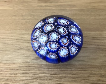 Small Millefiori Glass Paperweight