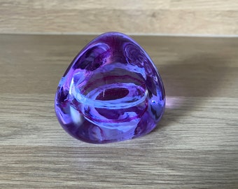 Caithness Purple Art Glass Paperweight