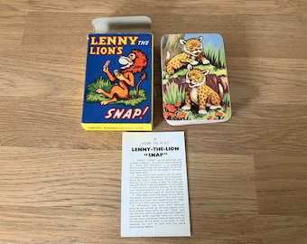 Vintage Lenny the Lion Snap Card Game