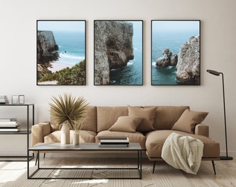 Portugal Print | Cliffs and Ocean Print | Portugal Wall Art | OceanWall Art | Portugal Photography | Printable Art