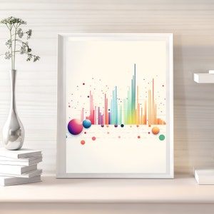 Set of 3 Analytics-Themed Digital Prints 8x10 & 12x12 Downloads Vibrant Graph, Data Illustrations Ideal for Offices, Workspaces image 4