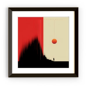 Eres significativo - Impresión de arte estadístico / Impresión de arte analítico / Ilustración minimalista / Gráfico estadístico / Ilustración en rojo y negro