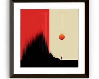 Du bist bedeutend - Statistische Kunstdruck | Kunstdruck | Minimalistische Illustration | Statistisches Diagramm | Rot & Schwarz Illustration
