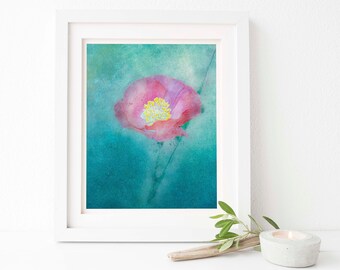 Digital Watercolor , Poppy Wall Art, Pink Poppy #2 Watercolor Wall Art, Art , Poppy, Poppy Art , Floral Art , Pink Poppy