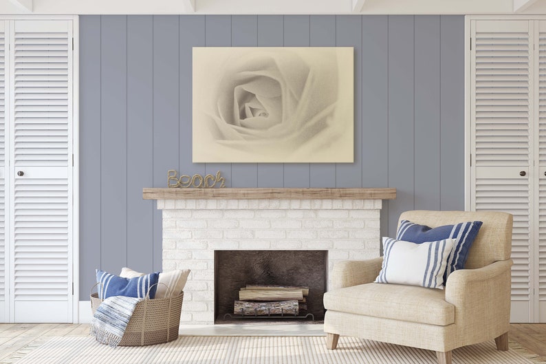 Gicl\u00e9e Fine Art Print Sepia Rose Sepia Floral Wall Art Sepia Rose Print Yellow Rose Antique Style Sepia Rose Rose