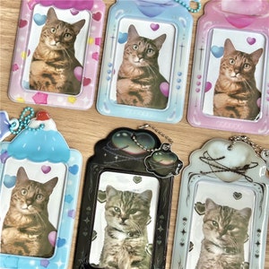 Porta tarjetas fotográficas Kpop / Porta tarjetas de refresco / Porta tarjetas de refresco de crema
