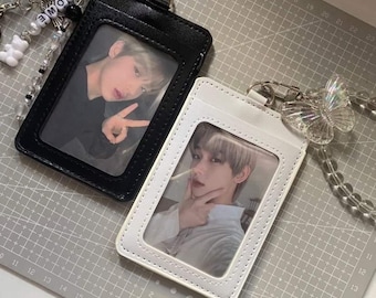 Photocard Leather ID case holder | Synthetic Leather case | Kpop photocard holder | Aesthetic Photocard holder