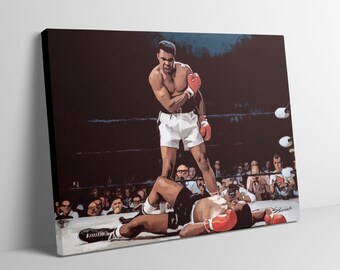 ALI CLAY V SONNY LISTON BOXING HEAVYWEIGHT GYM SHED Vintage Metal Wall Sign ALI CLAY V SONNY LISTON BOXING HEAVYWEIGHT GYM SHED Vintage Metal Wall Sign