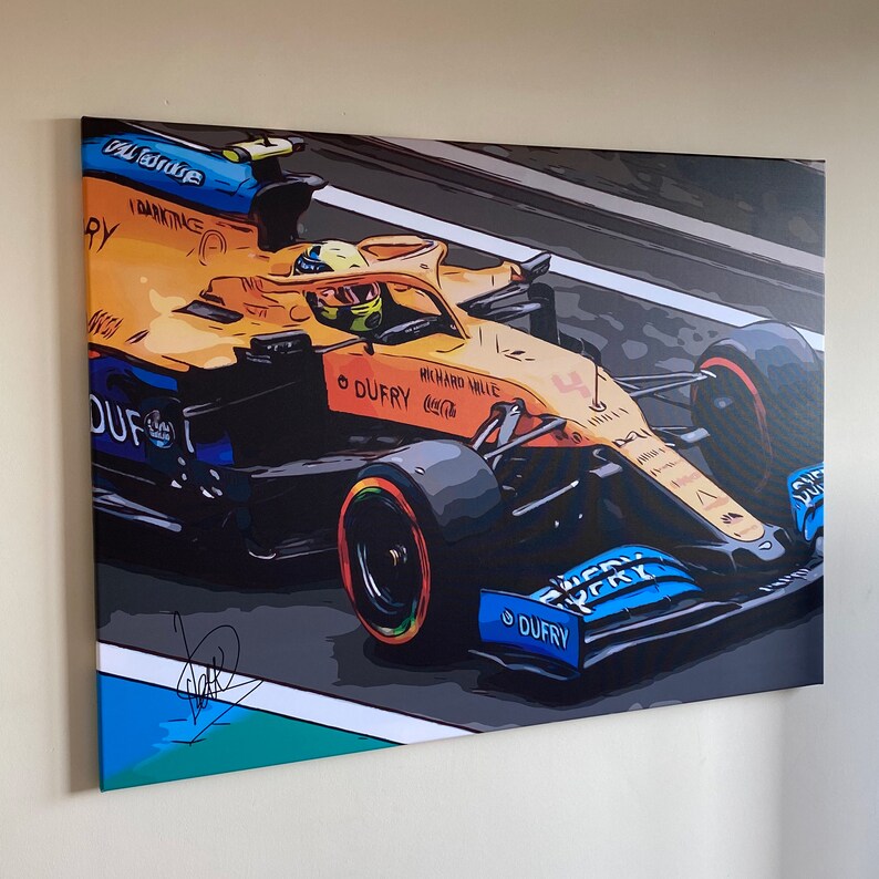 LANDO NORRIS F1 Formula One signed Limited Edition CANVAS ...