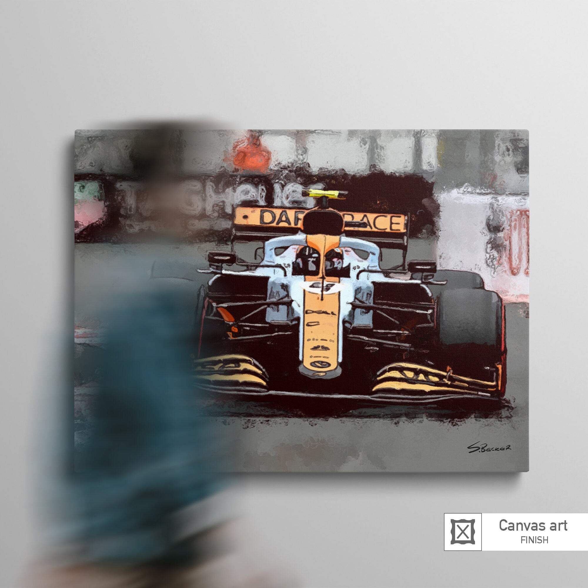 LANDO NORRIS Gulf Oil Mclaren F1 Formula One Fine Art Limited | Etsy UK