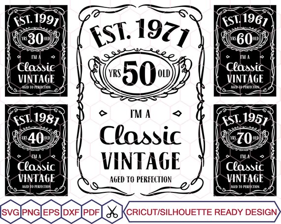 Download 30th Birthday Svg 50th Birthday Svg Aged To Perfection Svg Etsy