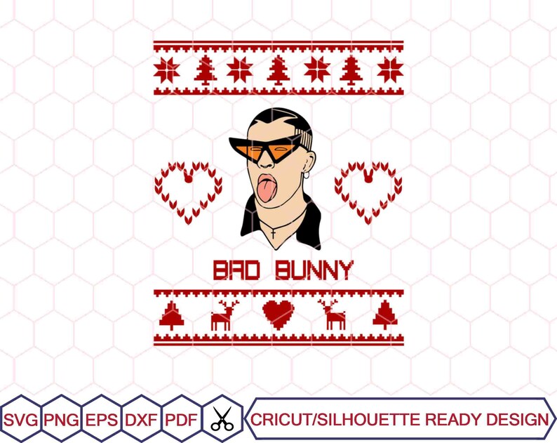 Download Bad Bunny Christmas Bundle Bad Bunny svg El Conejo Malo | Etsy