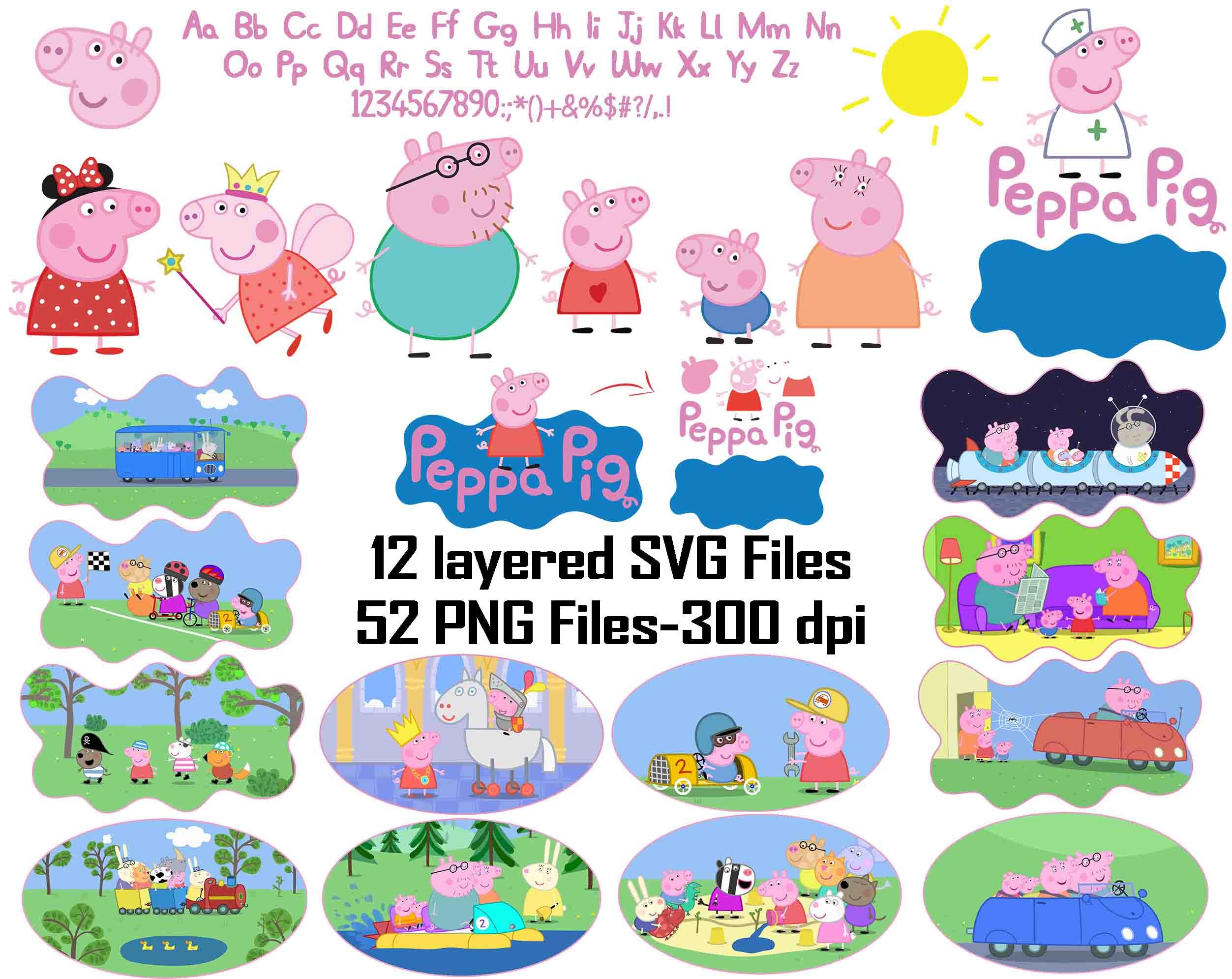 Peppa Pig Svg Peppa Pig Bundle Peppa Pig Svg Cricut - Etsy