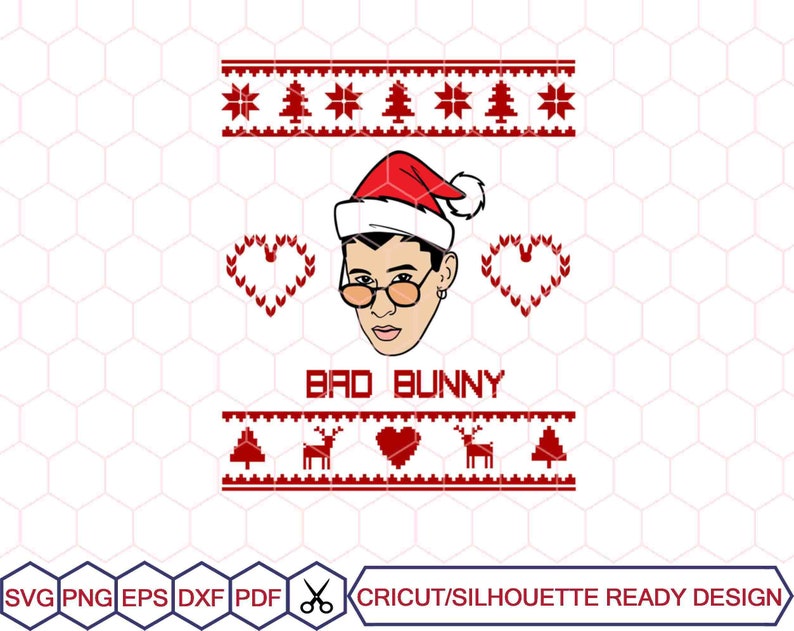Download Bad Bunny Christmas Bundle Bad Bunny svg El Conejo Malo | Etsy