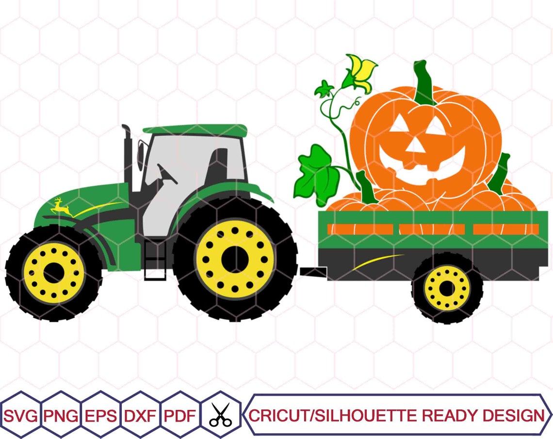 Fall Tractor SVG Pumpkin tractor Svg Farm Svg Tractor Etsy