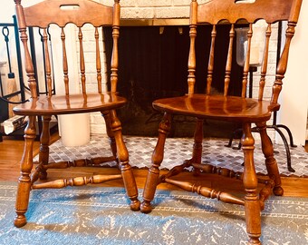 Ethan Allen Maple Windsor Chairs Etsy