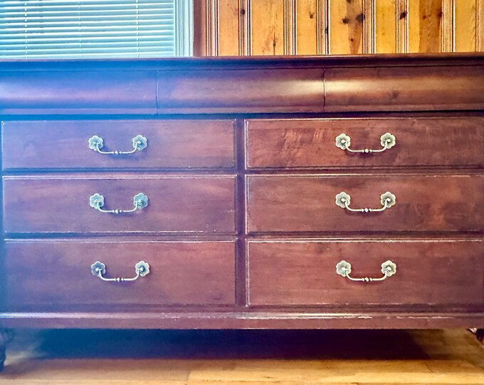 Ethan Allen British Classics Dresser Cinnabar Finish Etsy