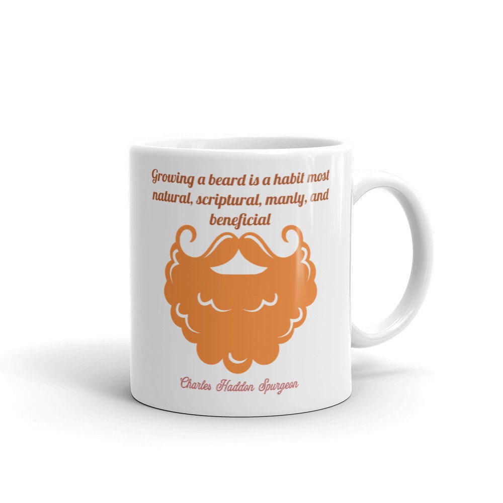 Charles Spurgeon Beard Quote Mug, Beardiness, Bearded Men, Gift for