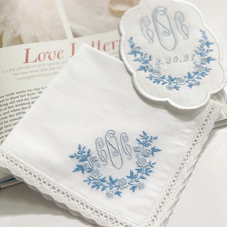 Wedding dress label something blue wedding keepsake