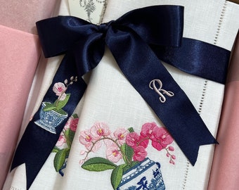 Embroidered ribbon, personalized ribbon, monogrammed ribbon,  happy birthday ribbons