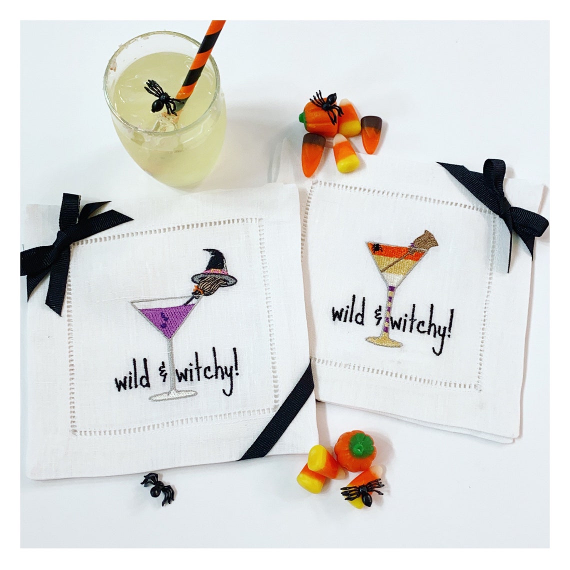 Halloween fun Cocktail Napkins Etsy
