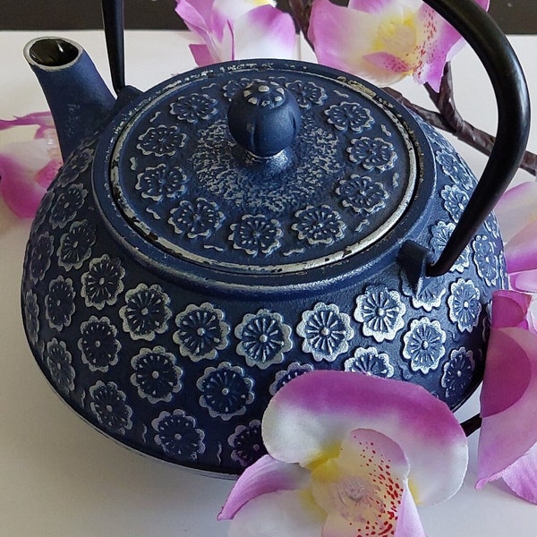 Vintage Japanese-Style Cast Iron Teapot With Stainless Steel Infuser Loose Leaf Tea