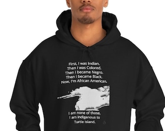 Aboriginal American Niiji Indigenous People Unisex Black T Shirt AmerIndian Cultural Awareness Movement Hooded Sweatshirt