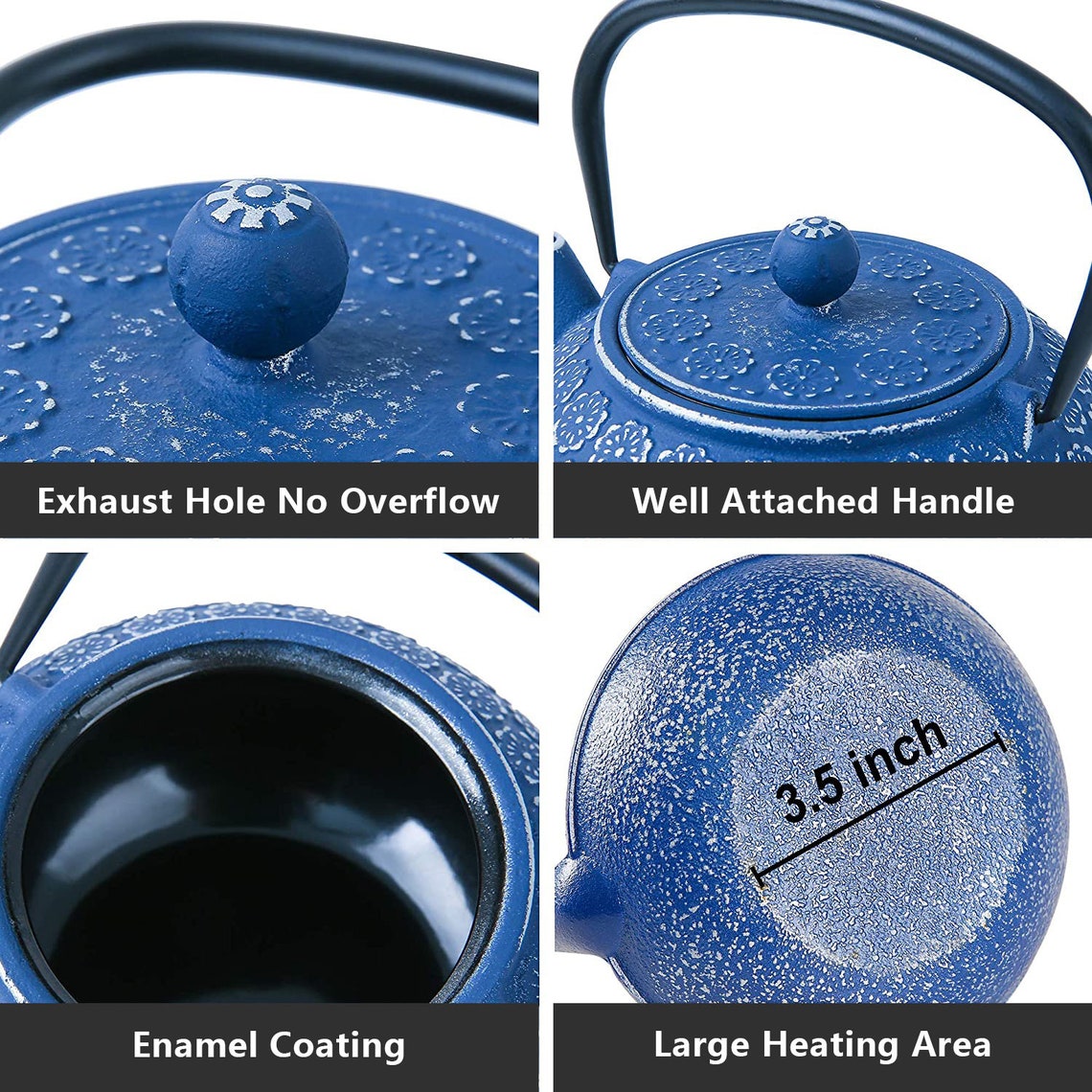 Vintage Japanesestyle Cast Iron Teapot With Stainless Steel Etsy