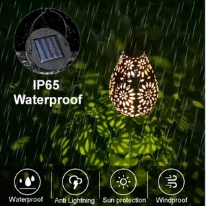 Linterna solar colgante luz LED patio impermeable patio jardín | Etsy