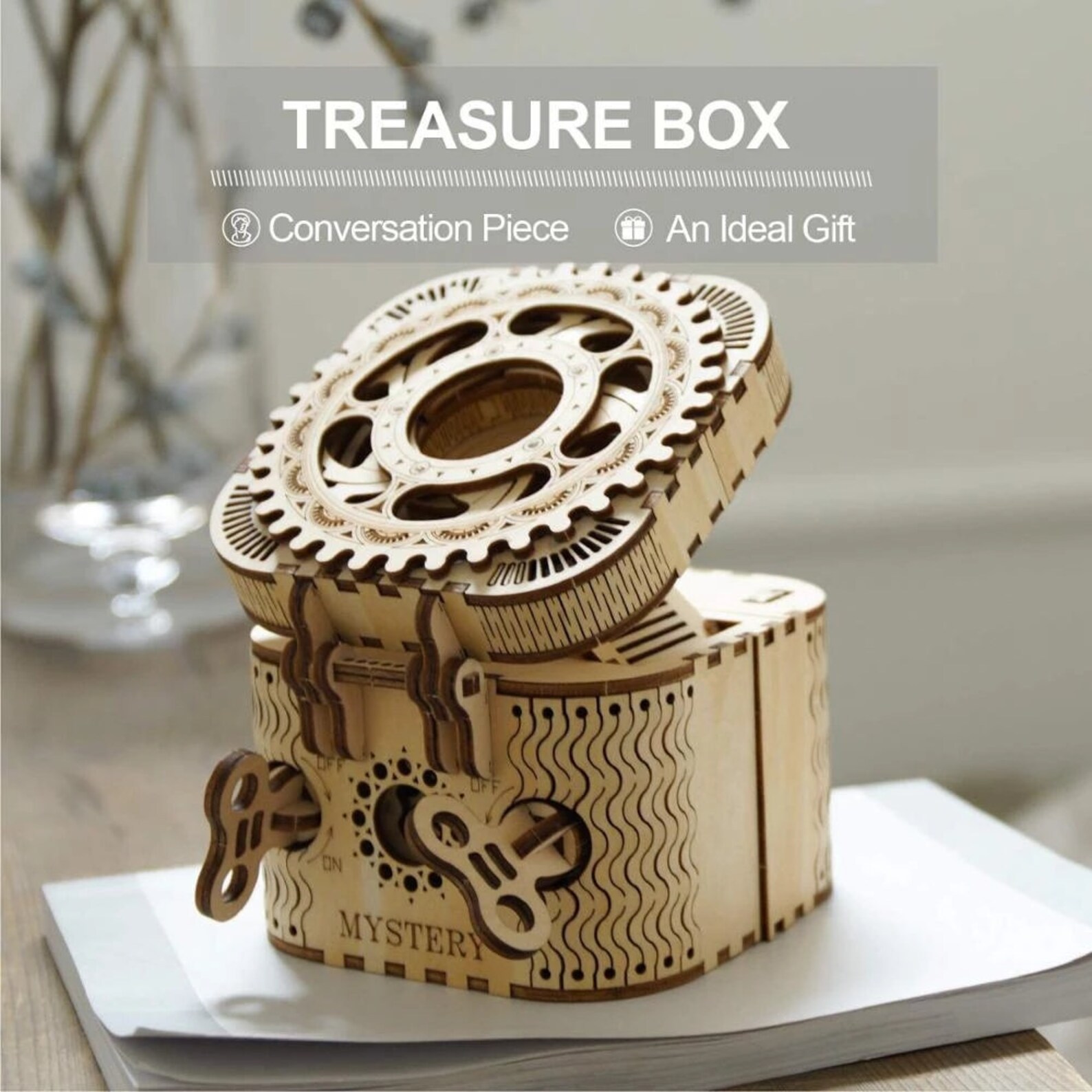 Robotime Rokr Handcrafted Treasure Box Creative 3D Wooden Puzzle Game