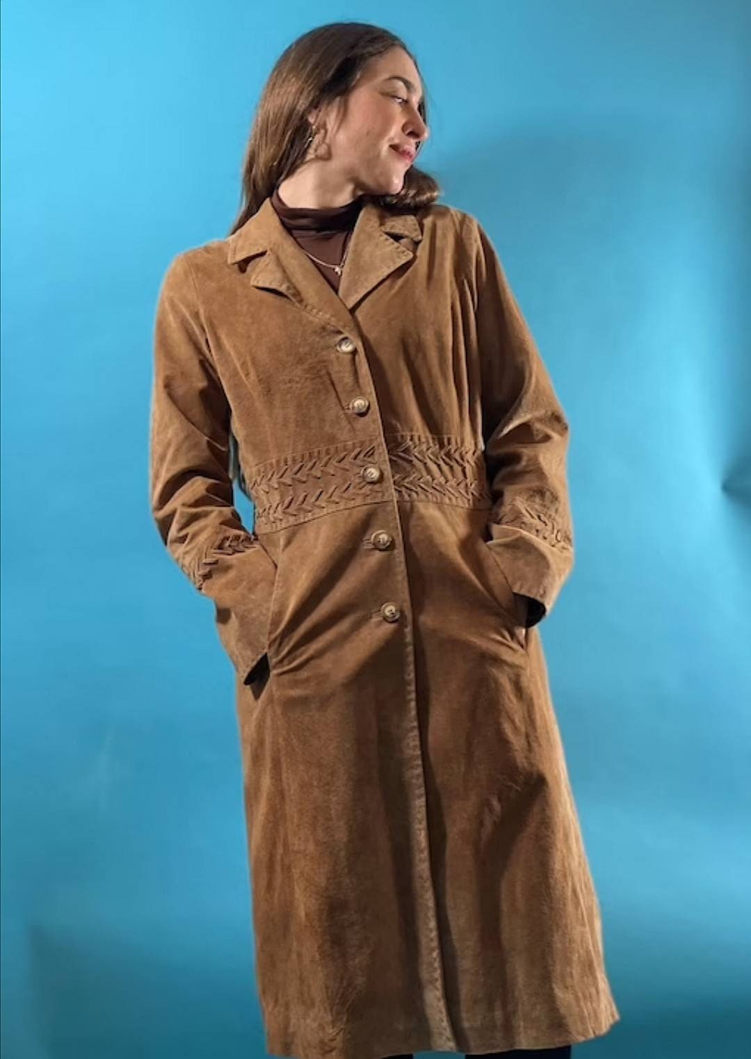 Long Suede Coat - Etsy UK