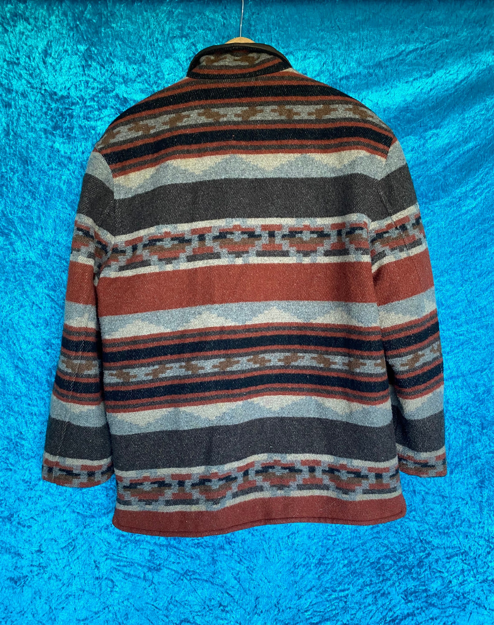 Vintage wool Aztec Sherpa jacket coat Etsy