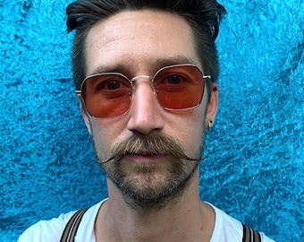 Vintage Aviator Style Sunglasses - Sepia