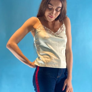 Vintage Y2K Light Green Cami Slip Top.