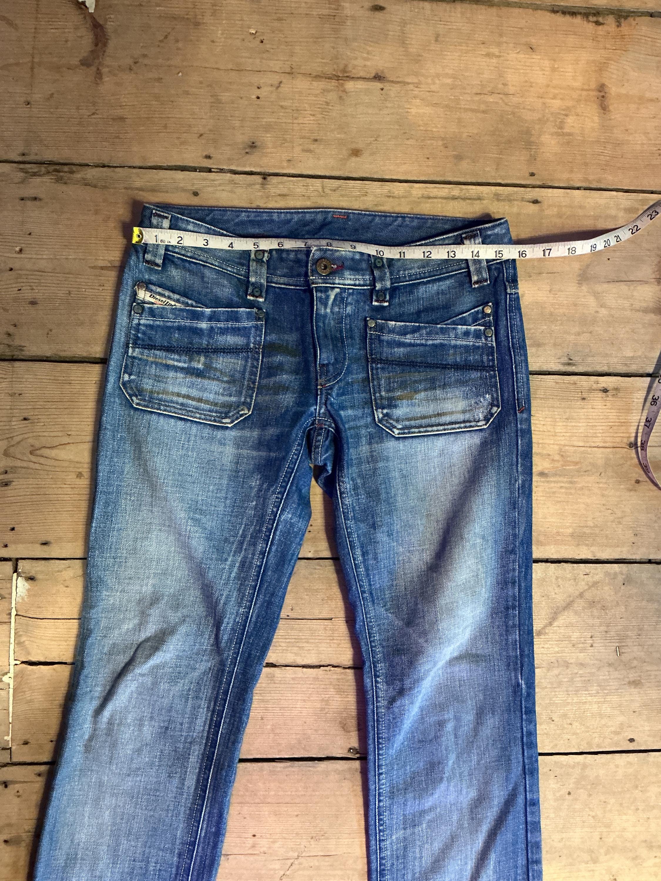 Vintage Diesel Y2K Boot Cut Low Rise Distressed Jeans 32W 28L - Etsy