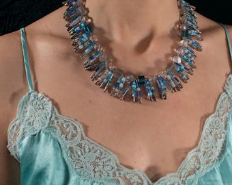 Handmade Up-cycled Necklace - Zandra Beaded Safety Pins