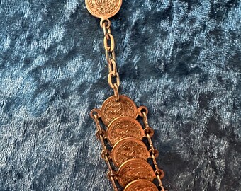 Vintage 80s Venezia Italy Tourist Souvenir Coin Bracelet – Boho