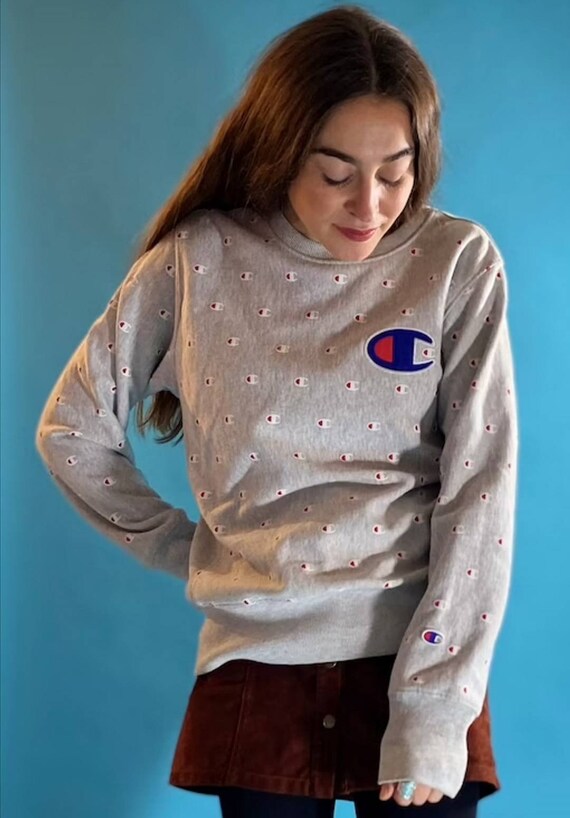 Buy Vintage Gray Champion Sweatshirt. Online in India Etsy