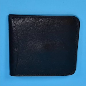 Vintage Mini Schwarzes Leder Portemonnaie