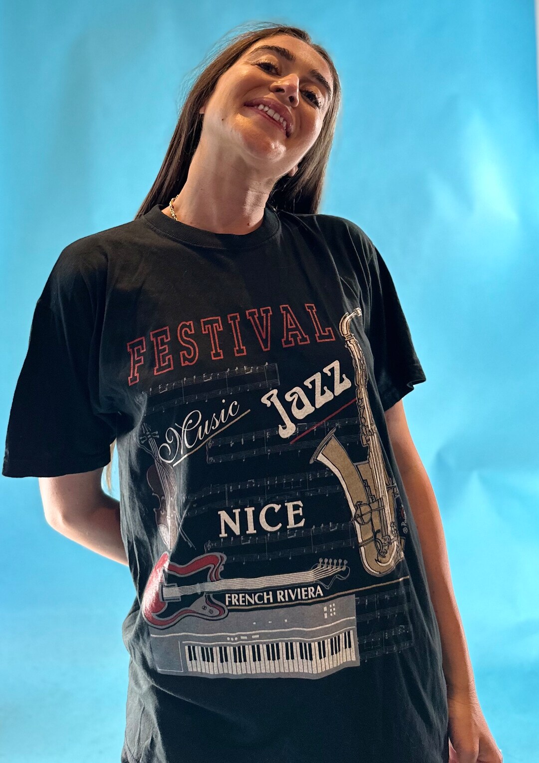 Festival Jazz Nice French Riviera Black T-shirt. - Etsy