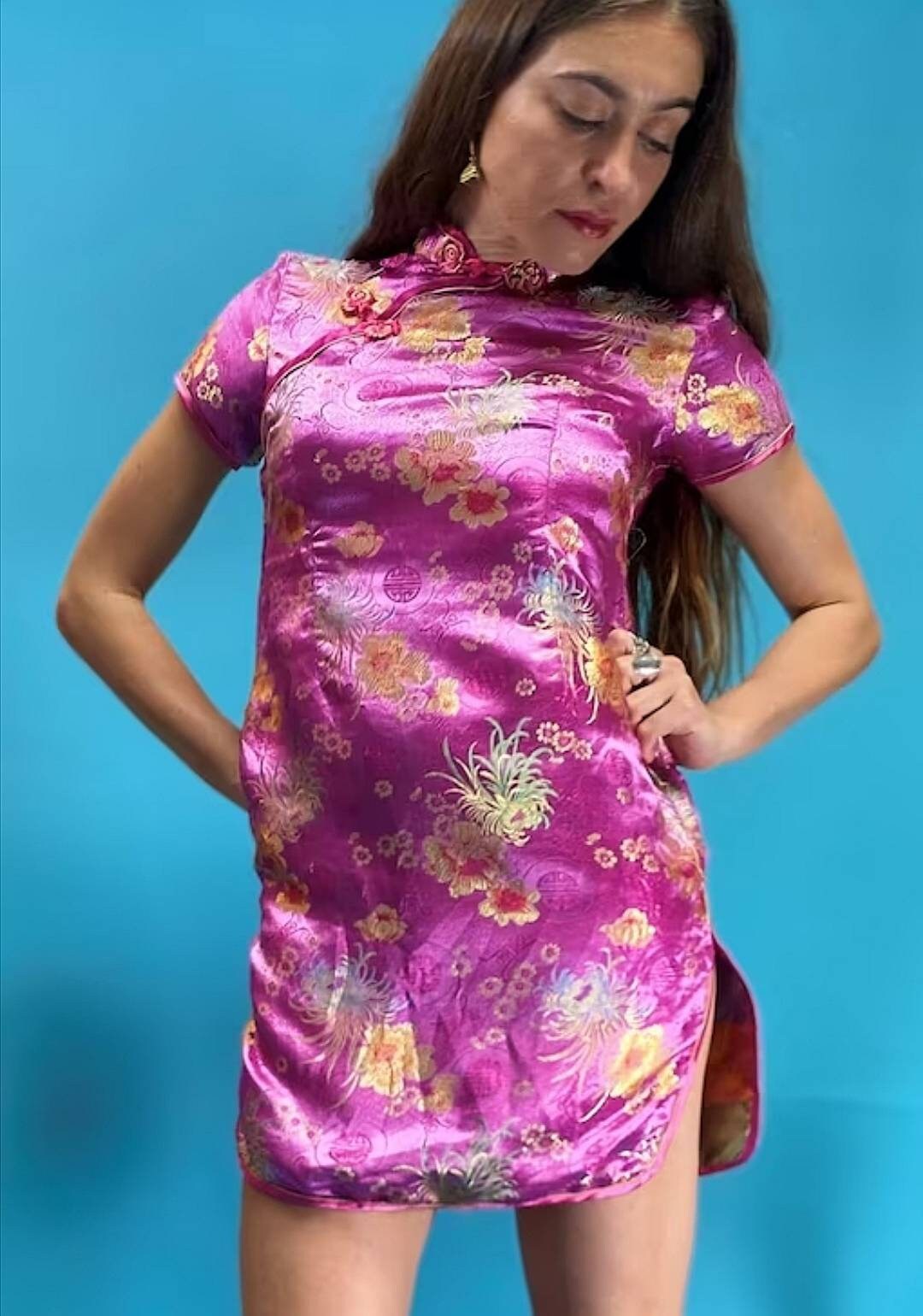 pink chinoiserie dress Priya Maxi Dress