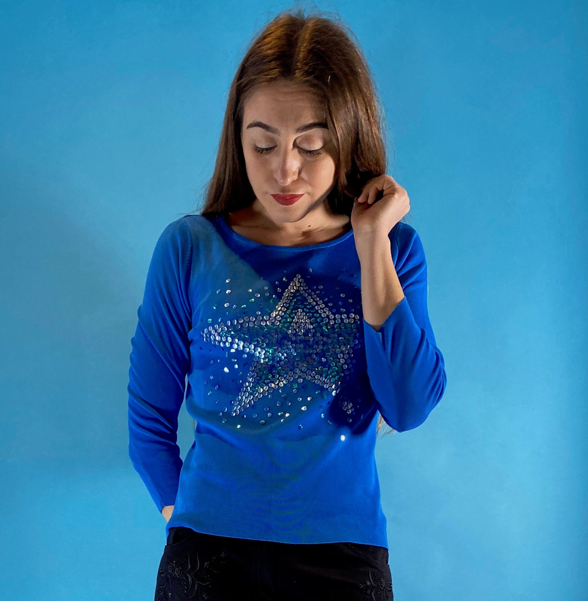 Sequin star top -  France