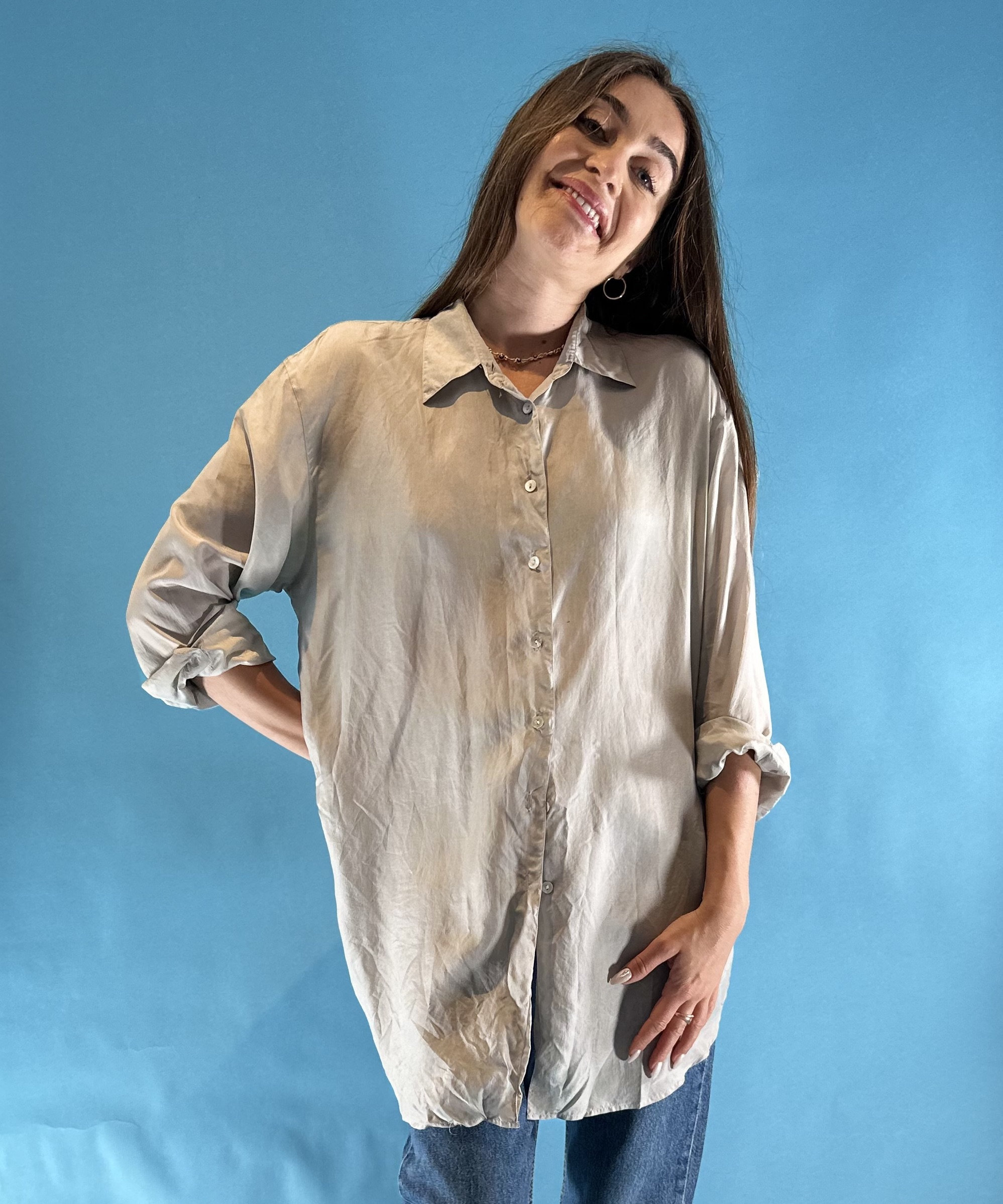 donna karan silk blouse
