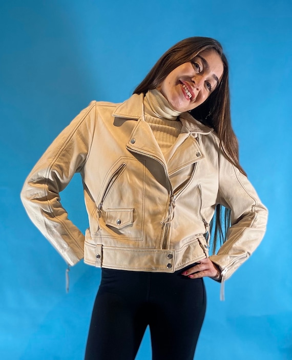 Etsy leather biker jacket cheap