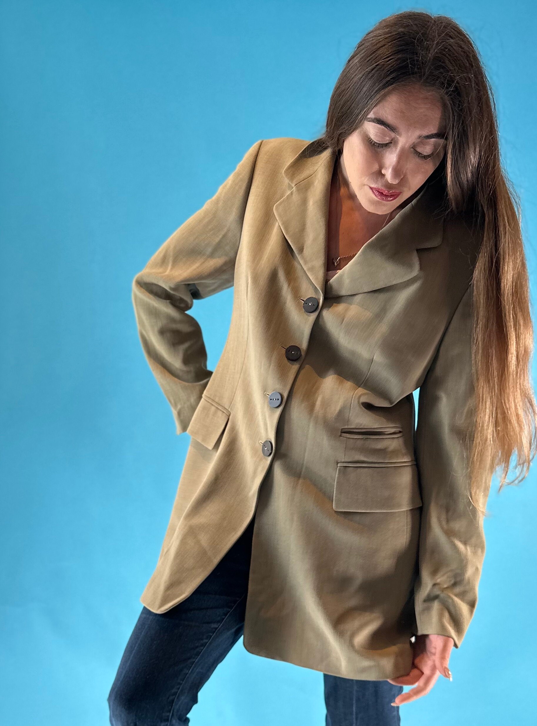 Vintage 1990s Escada 100% New Wool Jacket.