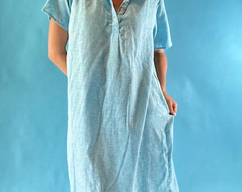 Vintage 1980s Blue Dress.