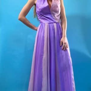 Vintage Revival 60s Full Length Purple Evening Gown.