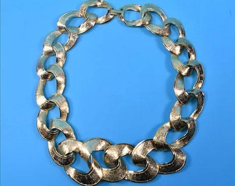 Vintage Gold Plated Chunky Necklace